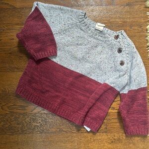 Tucker + Tate Gray and Red Sweater Soft Knit Casual